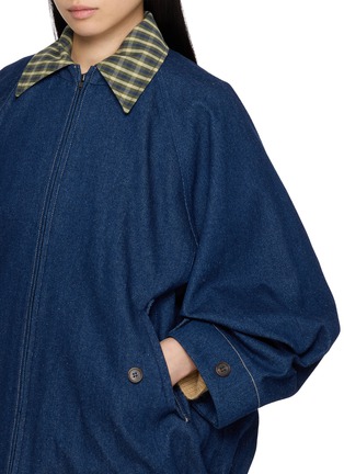  - EENK - Convertible Collar Raglan Sleeves Cotton Denim Jumper