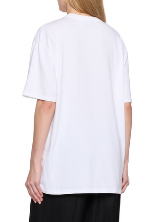Back View - Click To Enlarge - EENK - FLoral Printed Cotton T-shirt