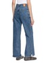 Back View - Click To Enlarge - EENK - Flared Slit Denim Jeans