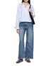 Figure View - Click To Enlarge - EENK - Flared Slit Denim Jeans