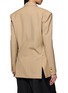 Back View - Click To Enlarge - EENK - Double Breasted Scarf Detail Jacket
