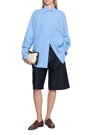 Figure View - Click To Enlarge - EENK - Classic Embroidered Cotton Shirt