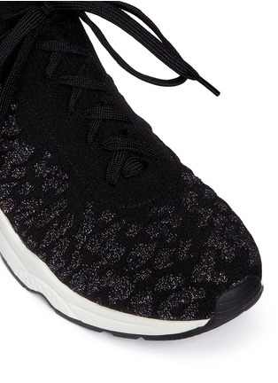Detail View - Click To Enlarge - ASH - 'Maniac' glitter cheetah print knit sneakers