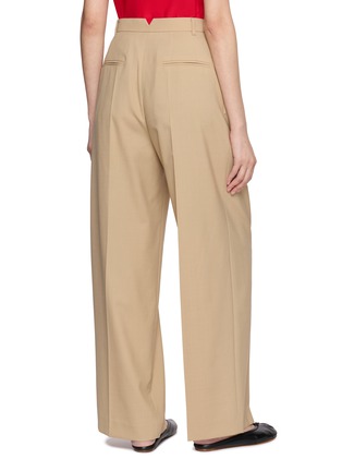 Back View - Click To Enlarge - EENK - Front Tucked Detail Wide Leg Pants