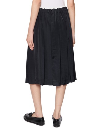 Back View - Click To Enlarge - EENK - Drawstring Waistband Pleated Midi Skirt