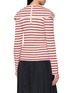 Back View - Click To Enlarge - EENK - Multi Way Striped Rib Knit Cardigan