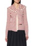 EENK Multi Way Striped Rib Knit Cardigan