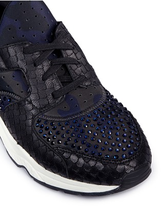 Detail View - Click To Enlarge - ASH - 'Mood' hotfix strass snakeskin effect camouflage sneakers