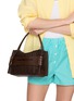 Front View - Click To Enlarge - JW ANDERSON - Loafer Woven Leather Bag