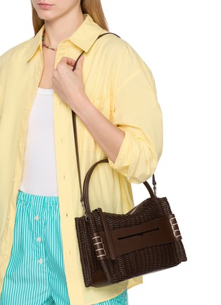 Figure View - Click To Enlarge - JW ANDERSON - Loafer Woven Leather Bag