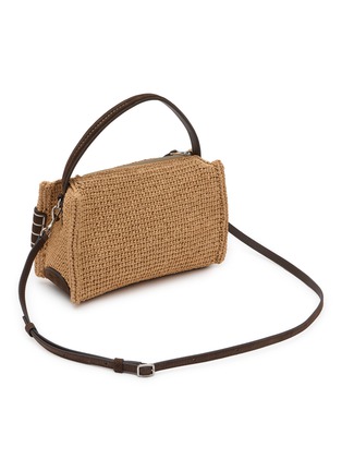 Detail View - Click To Enlarge - JW ANDERSON - Small Loafer Raffia Suede Shoulder Bag