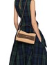 Front View - Click To Enlarge - JW ANDERSON - Small Loafer Raffia Suede Shoulder Bag