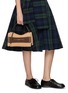 Figure View - Click To Enlarge - JW ANDERSON - Small Loafer Raffia Suede Shoulder Bag
