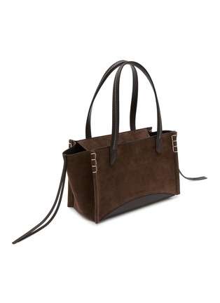 Detail View - Click To Enlarge - JW ANDERSON - Elongated Loafer Suede Cabas Bag