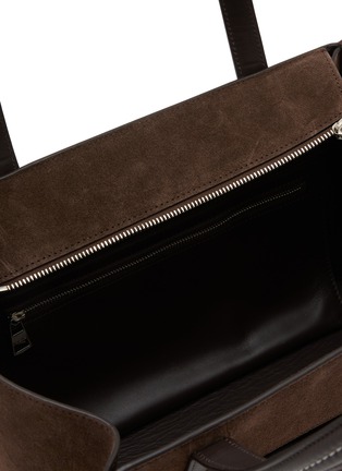 Detail View - Click To Enlarge - JW ANDERSON - Elongated Loafer Suede Cabas Bag