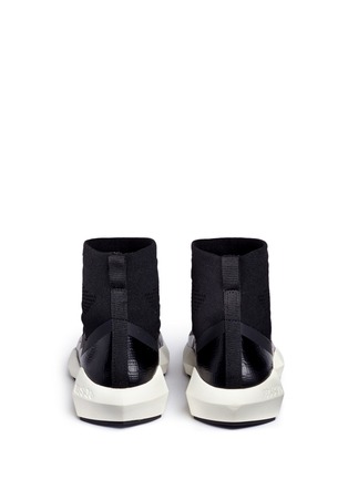Back View - Click To Enlarge - ASH - 'Quantum' geometric sole neoprene sneakers