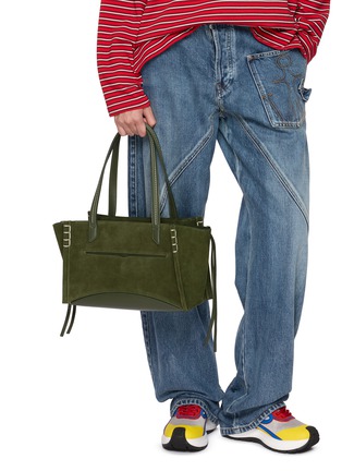 Figure View - Click To Enlarge - JW ANDERSON - Elongated Loafer Suede Cabas Bag