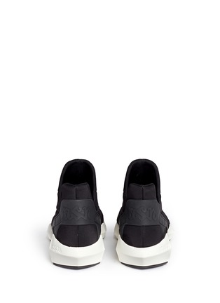 Back View - Click To Enlarge - ASH - 'Quid' geometric sole quilted neoprene sneakers