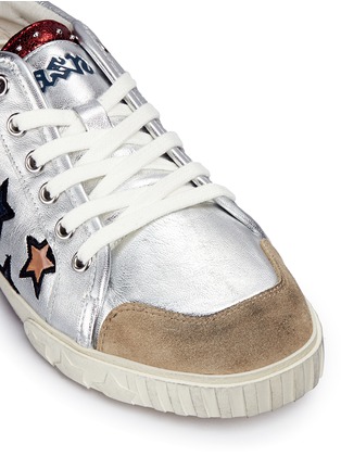 Detail View - Click To Enlarge - ASH - 'Majestic' star appliqué metallic leather sneakers