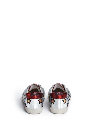 Back View - Click To Enlarge - ASH - 'Majestic' star appliqué metallic leather sneakers