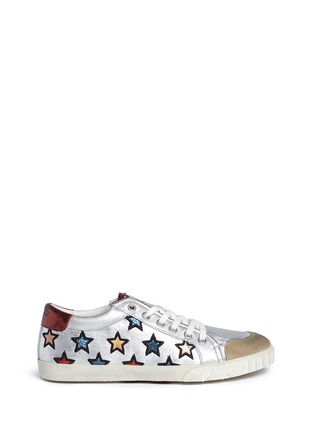 Main View - Click To Enlarge - ASH - 'Majestic' star appliqué metallic leather sneakers