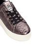 Detail View - Click To Enlarge - ASH - 'Cult' snake effect metallic leather platform sneakers