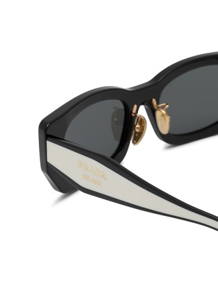 Detail View - Click To Enlarge - PRADA - Acetate Rectangular Sunglasses