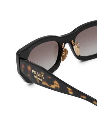 Detail View - Click To Enlarge - PRADA - Acetate Rectangular Sunglasses