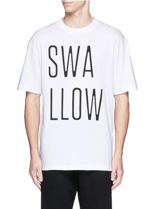 Main View - Click To Enlarge - MC Q - 'Swallow' slogan print T-shirt