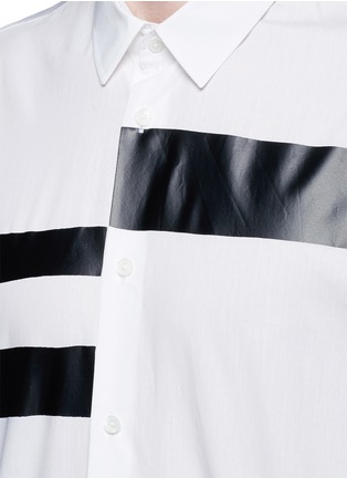 Detail View - Click To Enlarge - MC Q - 'Sheehan' block stripe print cotton shirt