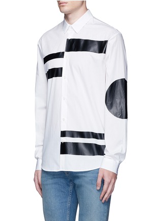 Front View - Click To Enlarge - MC Q - 'Sheehan' block stripe print cotton shirt