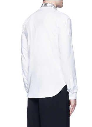 Back View - Click To Enlarge - MC Q - Logo collar cotton shirt