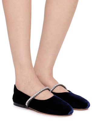 Figure View - Click To Enlarge - EQUIL - Arras Velvet Ballerinas