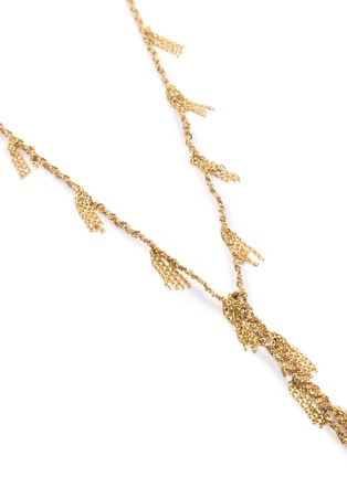 Detail View - Click To Enlarge - MARIE LAURE CHAMOREL - Sterling Silver Silk Yarn Tassel Necklace