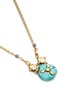 Detail View - Click To Enlarge - MARIE LAURE CHAMOREL - Sterling Silver Crystal Turquoise Pendant Necklace