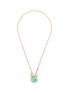 MARIE LAURE CHAMOREL Sterling Silver Crystal Turquoise Pendant Necklace