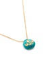 Detail View - Click To Enlarge - MARIE LAURE CHAMOREL - Sterling Silver Silk Yarn Crystal  Turquoise Pendant Necklace