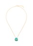 MARIE LAURE CHAMOREL Sterling Silver Silk Yarn Crystal  Turquoise Pendant Necklace