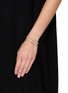 Figure View - Click To Enlarge - MARIE LAURE CHAMOREL - Sterling Silver Crystal Yarn Chain Bracelet