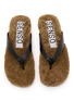 Detail View - Click To Enlarge - SENSO - Babette Shearling Thong Sandals
