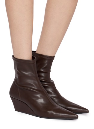 Figure View - Click To Enlarge - SENSO - Ulani 55 Leather Wedge Heel Boots