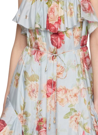  - ZIMMERMANN - Roselight Frill Floral Silk Maxi Dress