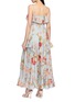 Back View - Click To Enlarge - ZIMMERMANN - Roselight Frill Floral Silk Maxi Dress