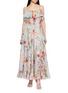 ZIMMERMANN Roselight Frill Floral Silk Maxi Dress