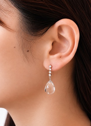 Detail View - Click To Enlarge - HEALORA - Morning Dew Clear Quartz Earrings