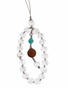 Main View - Click To Enlarge - HEALORA - Luster White Agate Incense Bead Metal Element Phone Charm