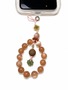 Detail View - Click To Enlarge - HEALORA - Crimson Dusk Orange Moonstone Incense Bead Fire Element Phone Charm