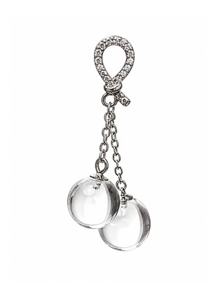 Detail View - Click To Enlarge - HEALORA - Lunar Twins Clear Quartz Earrings