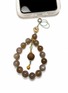 Detail View - Click To Enlarge - HEALORA - Deep Tide Brown Moonstone Incense Bead Water Element Phone Charm