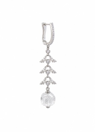 Detail View - Click To Enlarge - HEALORA - Snow Veil Clear Quartz Earrings
